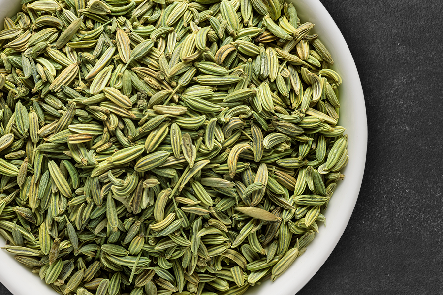 A bowl of fennel seeds