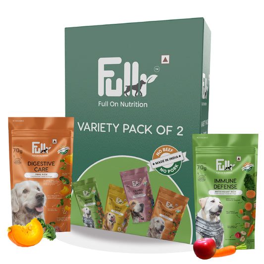 Fullr Healthy Dog Treats Pack of 2, Digestive Care + Immune Defense, Dog Biscuits for All Breeds