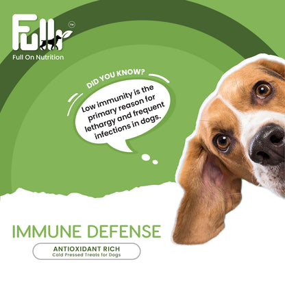 Did you know fact with respect to Immunity in dogs.   Fullr Immune Defense treats for dogs rich in anti-oxidants.