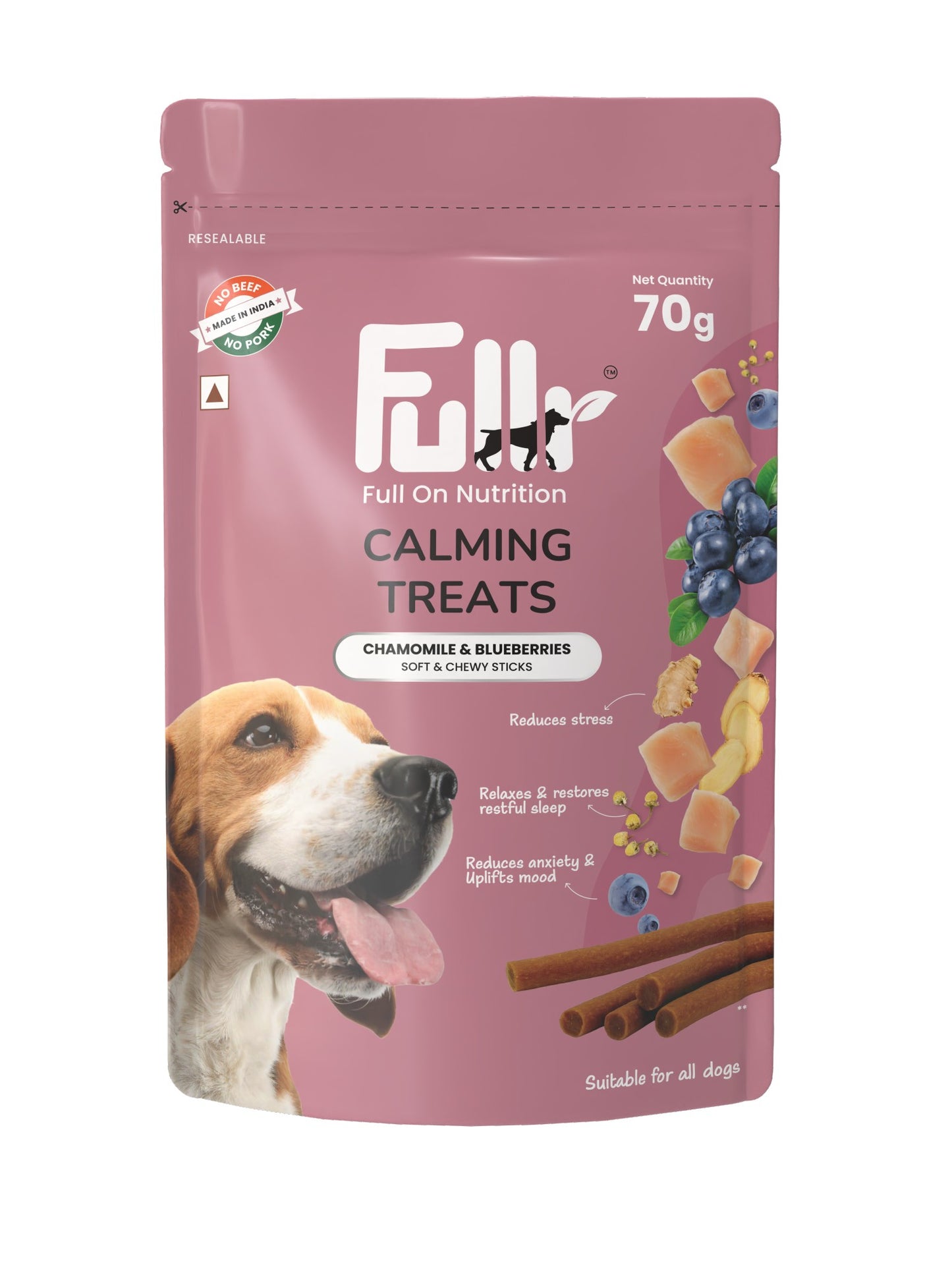 Fullr Calming, Soft & Chewy Sticks for Dog