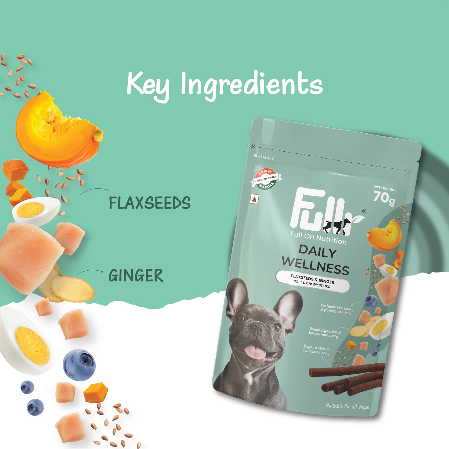 Fullr Daily Wellness, Soft & Chewy Sticks for Dog