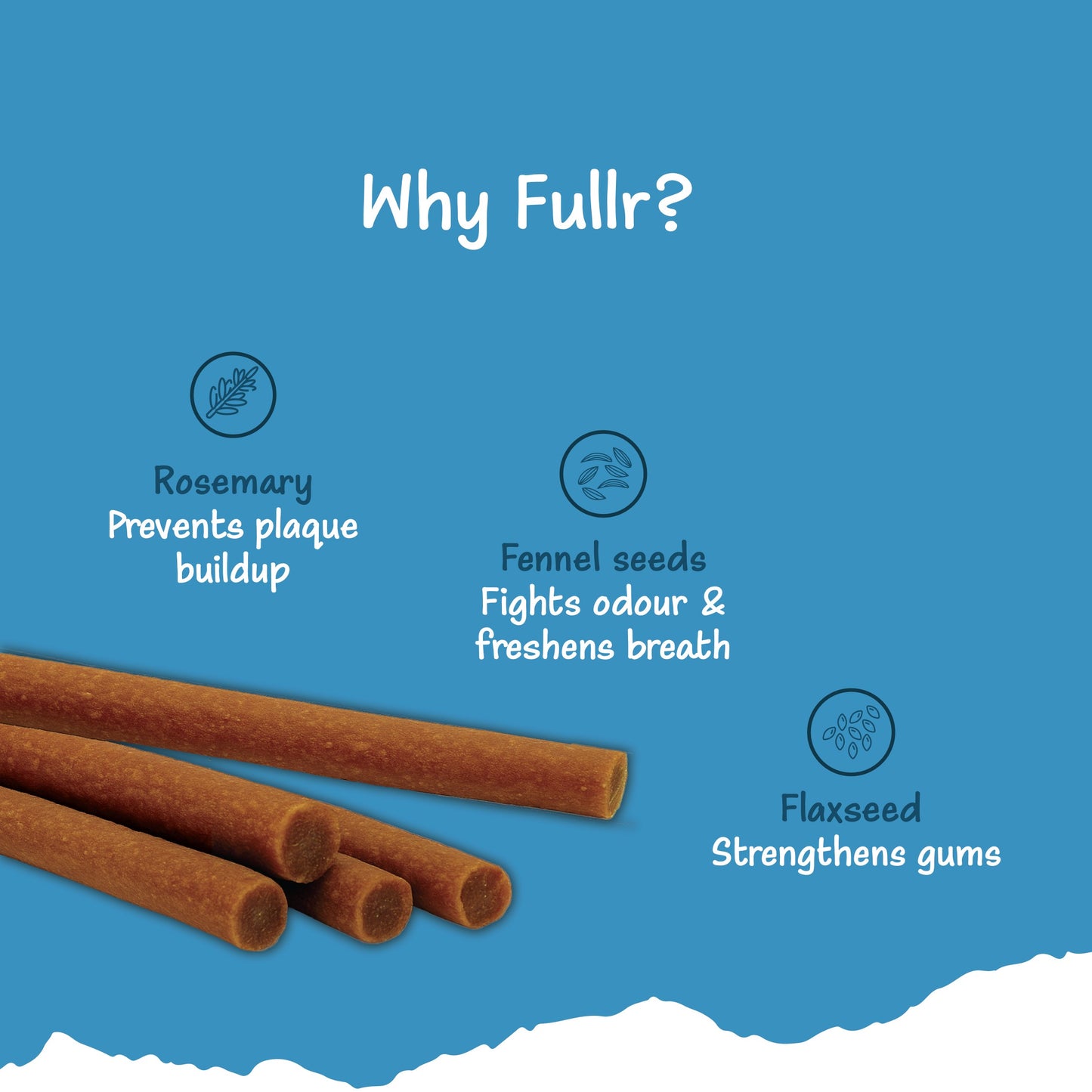 Fullr Dental Care, Soft & Chewy Sticks for Dog