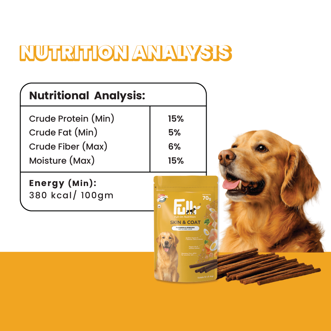 Fullr Skin & Coat, Soft & Chewy Sticks for Dog - Fullr