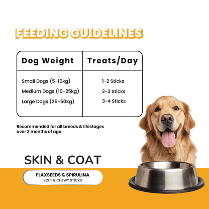 Fullr Skin & Coat, Soft & Chewy Sticks for Dog - Fullr