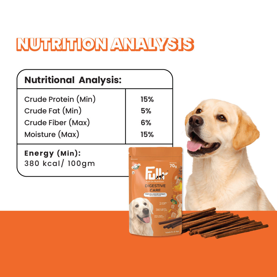 Fullr Digestive Care, Soft & Chewy Sticks for Dog - Fullr