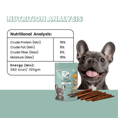 Fullr Daily Wellness, Soft & Chewy Sticks for Dog - Fullr