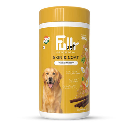 Fullr Skin & Coat, Soft & Chewy Sticks for Dog - Fullr