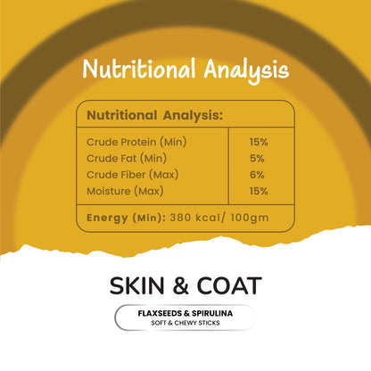 Fullr Skin & Coat, Soft & Chewy Sticks for Dog