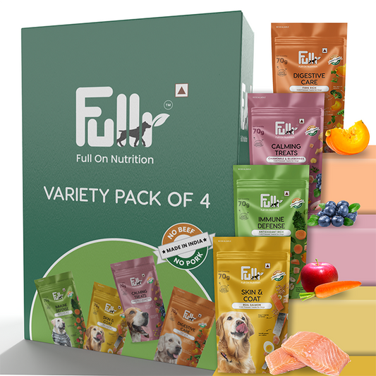 Fullr Multi-Pack of 4, Dog Treats for All Breeds