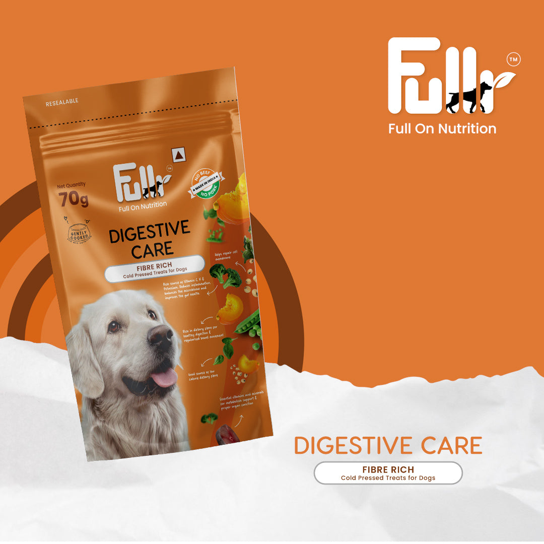 A video animation showing the Fullr Digestive Care treats for dogs. 